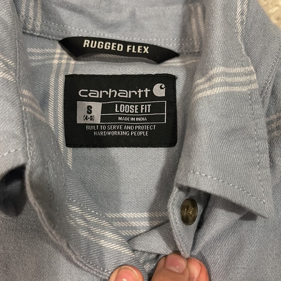 Light blue and white Carhartt flannel - Picture 3 of 5